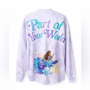 Disney Ariel Spirit Jersey Part of Your World‎ Mermaid Tie Dye Shirt-Small